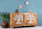 Indian Solid Wood Hand Carved Sideboard
